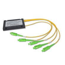 Ready to ship high quality ABS box PLC splitter module,1x4 optical splitter price with SC/APC connectors